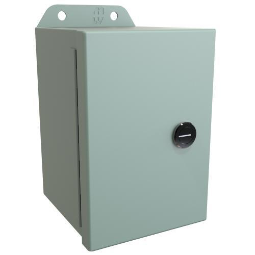Product image for Enclosure hinge-cvr mild steel gry 6x4x4in NEMA4