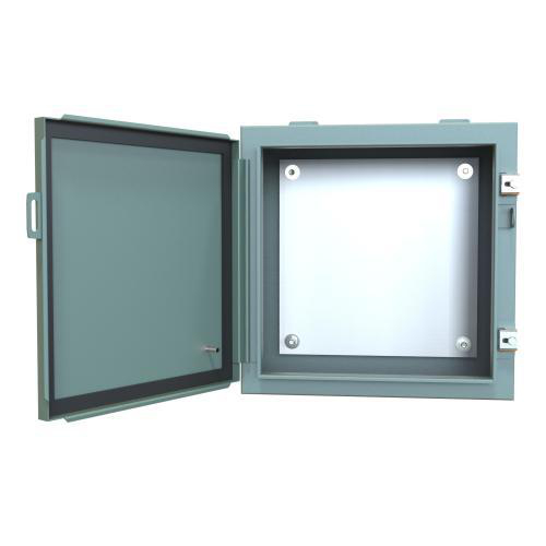 Product image for Enclosure wall mount ms grey 16x16x8in NEMA12