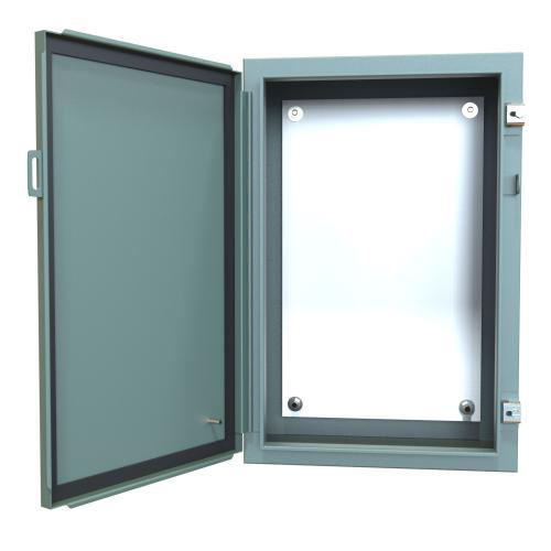 Product image for Enclosure wall mount ms grey 24x16x8in NEMA12