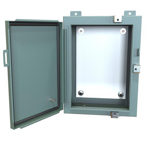 Product image for Enclosure wall mount ms grey 16x12x6in NEMA4