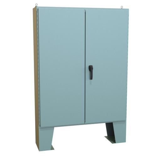 Product image for Enclosure floor mnt ms gry 60x48x12in NEMA12