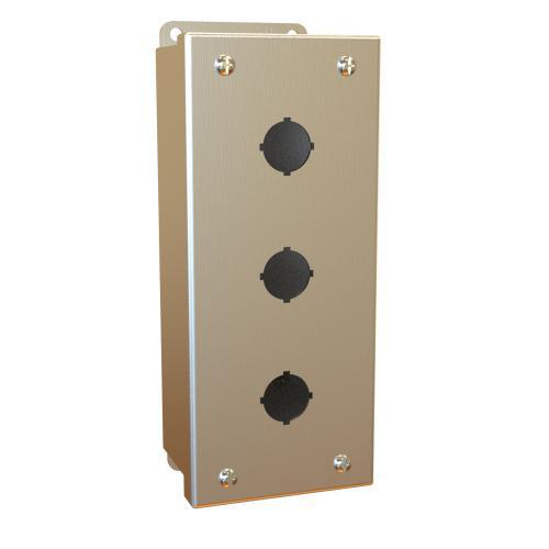 Product image for PUSHBUTTON ENCL 3 HOLE