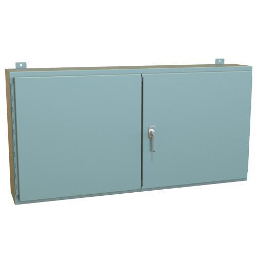 Product image for Enclosure wall mnt 2-dr ms grey 24x48x8in NEMA12