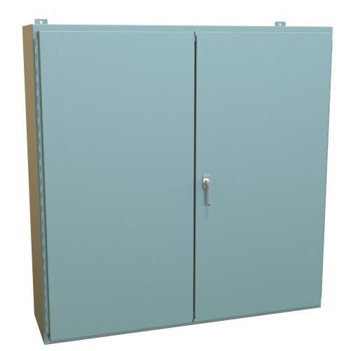 Product image for Enclosure wall mnt 2-dr ms gry 48X48X12in NEMA12
