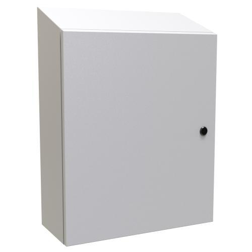 Product image for Enclosure wall mnt slop top ms lt gry 24x20x8in