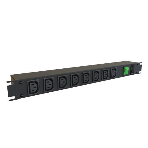 Product image for 19" IEC PBAR, 8 REC FR, DBL PL