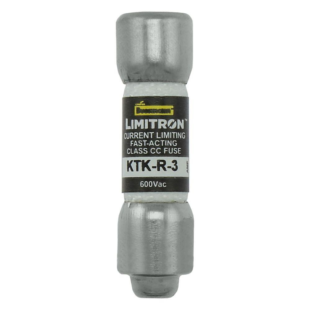 Product image for BUSSMANN KTK-R-3 FUSE FAST CC 3A 600V LIMITRON CLS CC CURRENT LIMIT