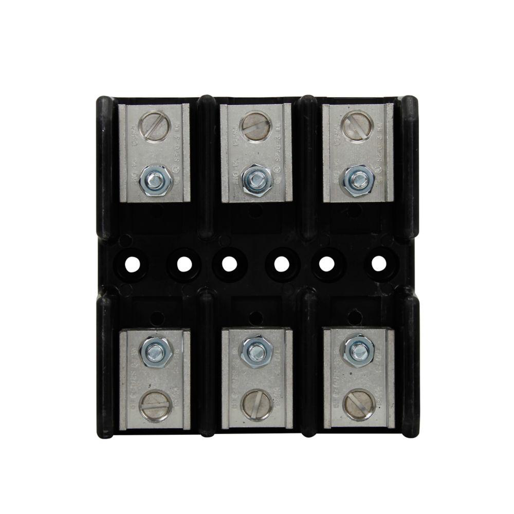 Product image for BUSSMANN T60100-3C FUSEBLOCK T 100A 3-POLE TO 100A 600V CLASS T 3-POLE BOX LUG