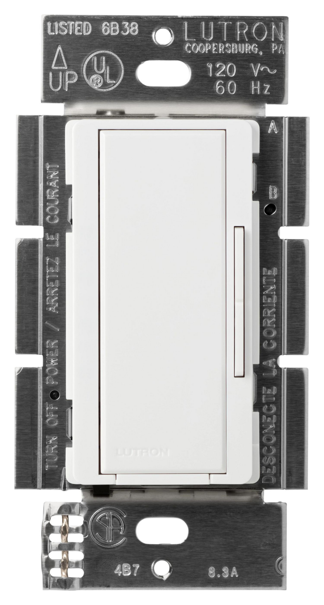 Product image for LUTRON MA-RH-WH-CSA DIMMER REMOTE WHITE USE WITH MA OR MALV MAESTRO CONTROL