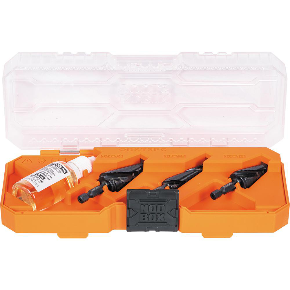 Product image for KLEIN QRST3PC TOOL STEP BIT KIT 3PC QUICK RELEASE