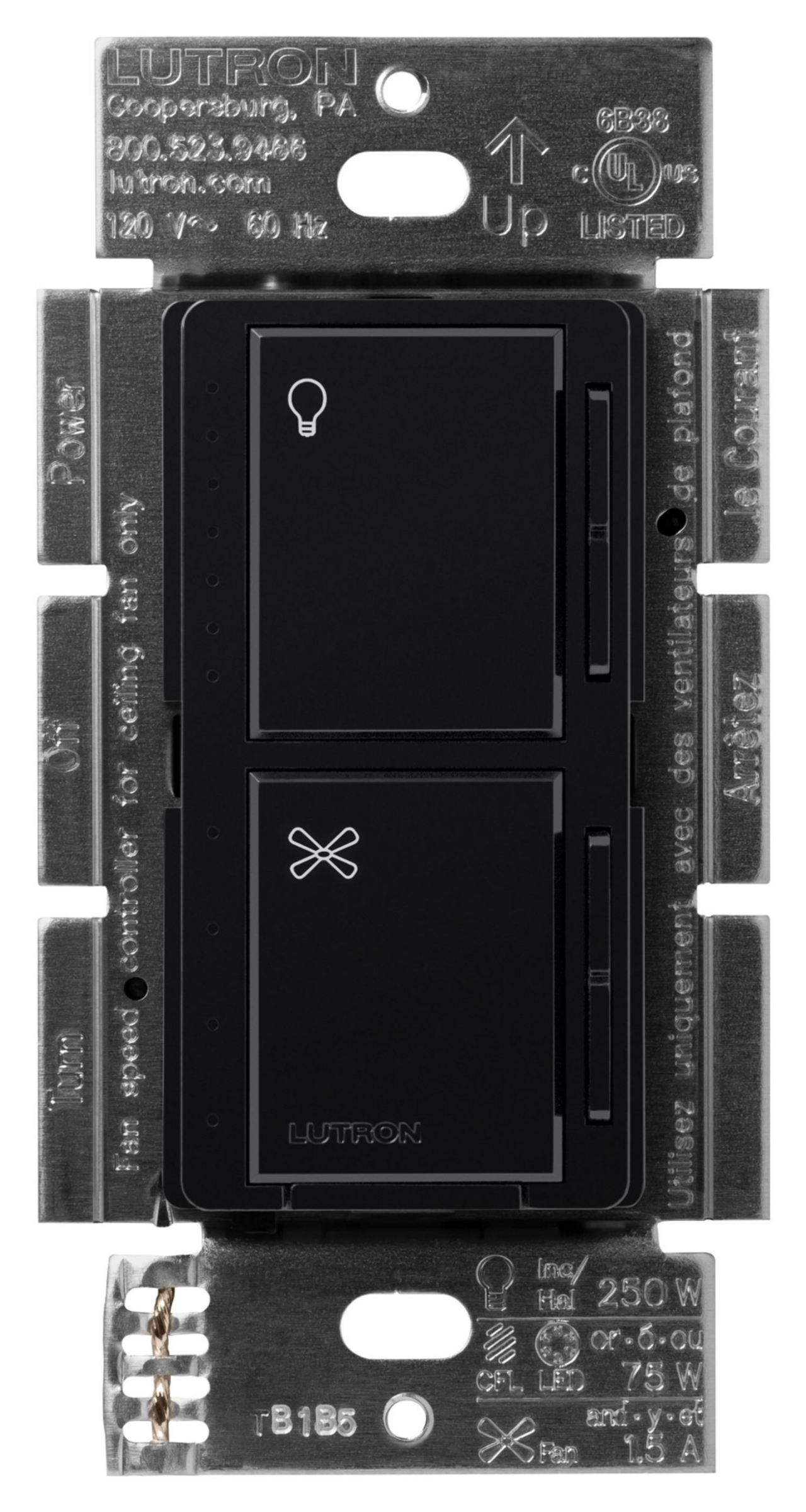 Product image for MACL FAN LIGHT BLACK