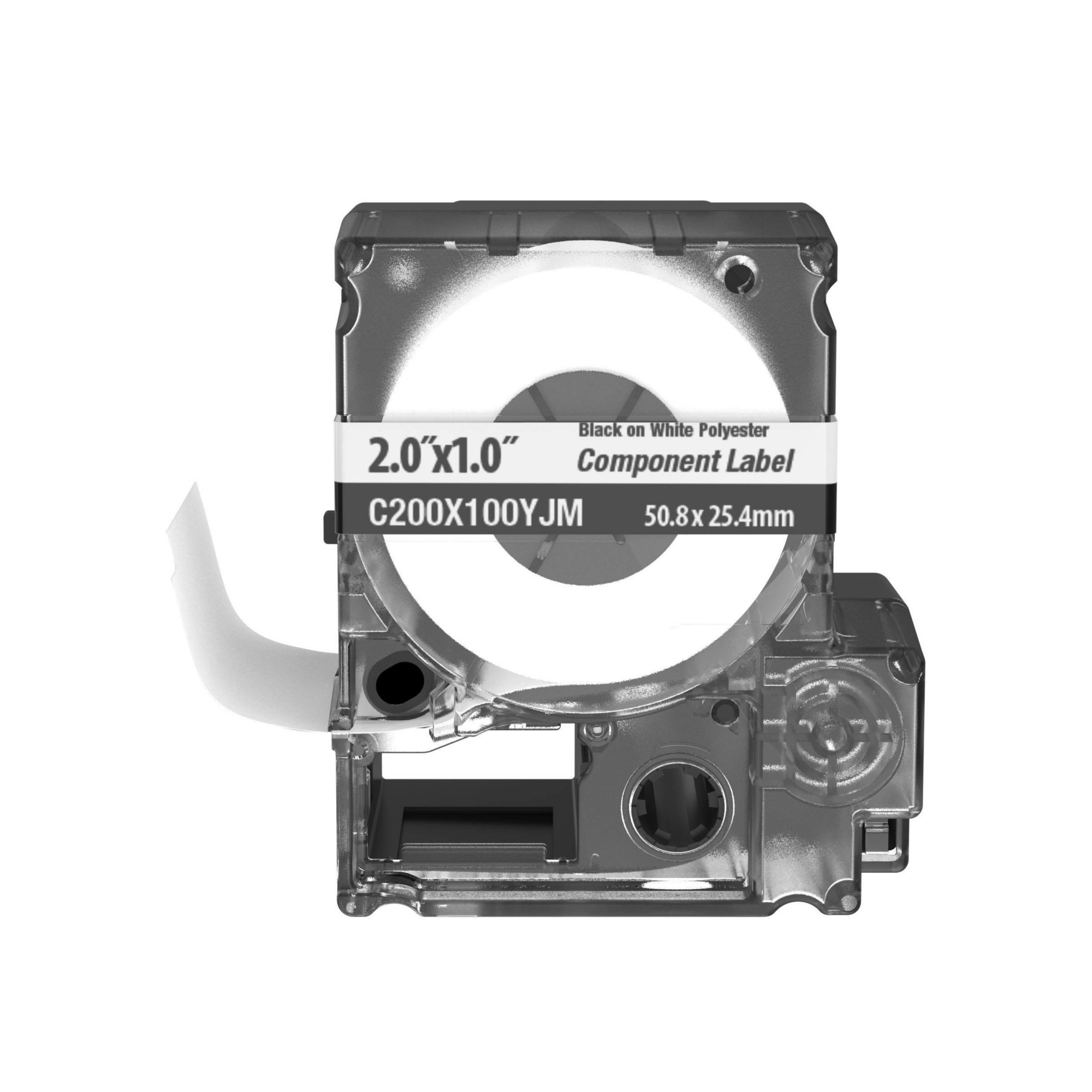 PANDUIT C200X100YJM CASSETTE PXE COMP LABEL ADH POLYESTER 2"W X 1"H WHITE