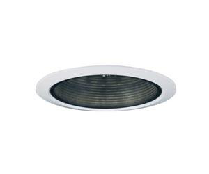 Product image for 4 IN BLACK BAFFLE, WHITE FLANGE TRIM