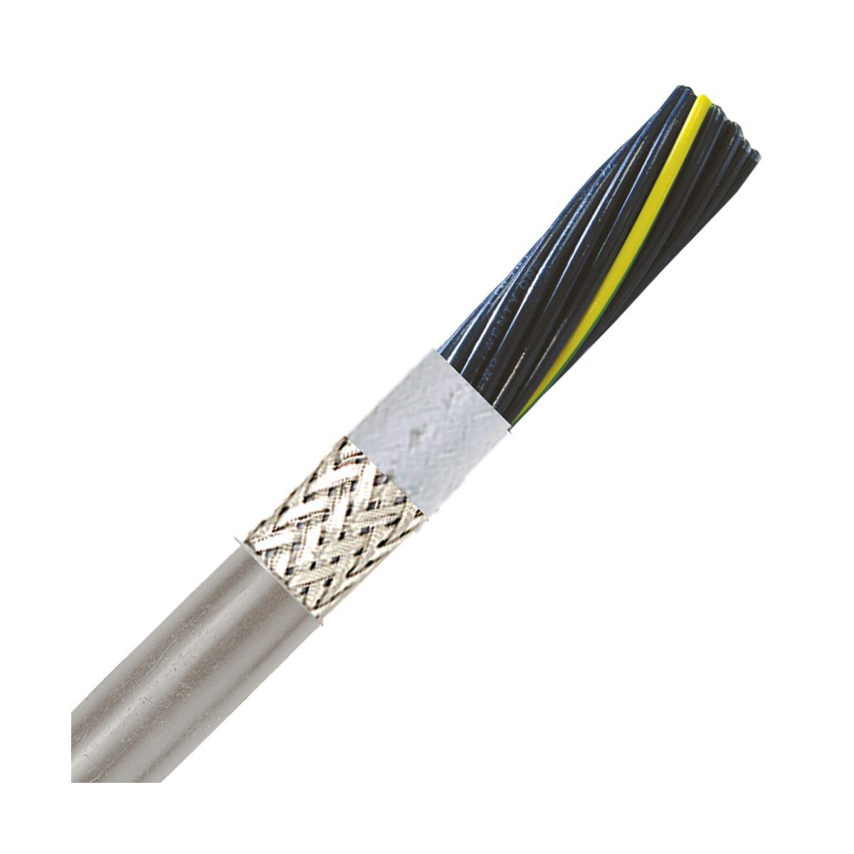 OLFLEX 601802CY WIRE CUTS #18G 2 CONDUCTOR EXTREMELY OIL RESISTANT FLEXIBLE CONTROL CABLE SHIELDED 190-CY SERIES 1000V TPE GREY