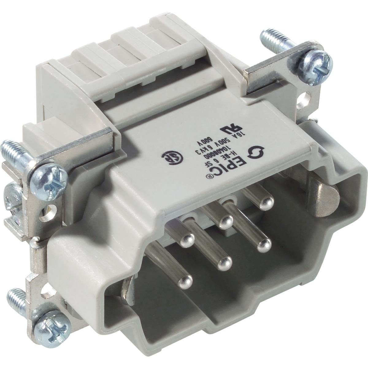 Product image for H-BE 6 SF MALE INSERT W. CLAMP SPRING