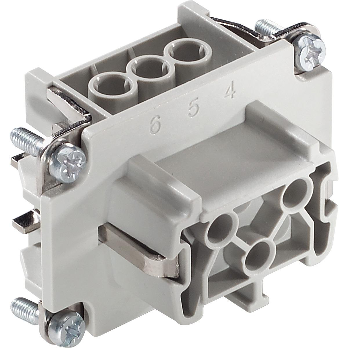 Product image for Insert EPIC HBE6 receptacle screw terminated 51x34x31.2mm