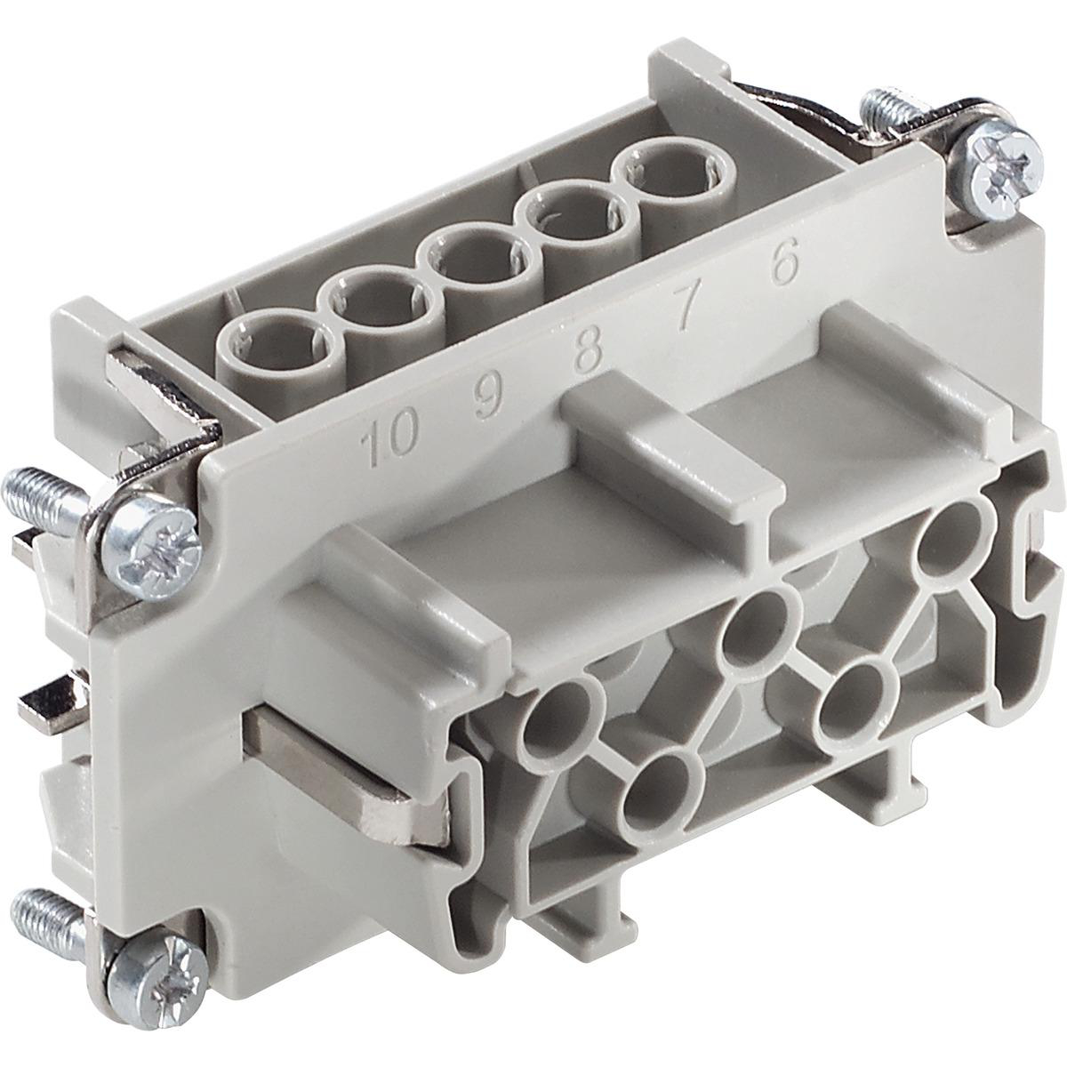 Product image for Insert EPIC HBE10 receptacle screw terminated 64x34x33mm