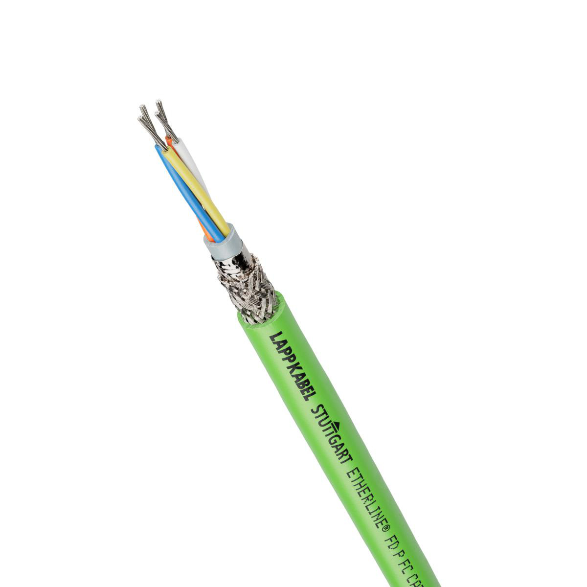 Product image for Connector ETHERLINE CAT-5 polyurethane teal 22AWG/2-pair
