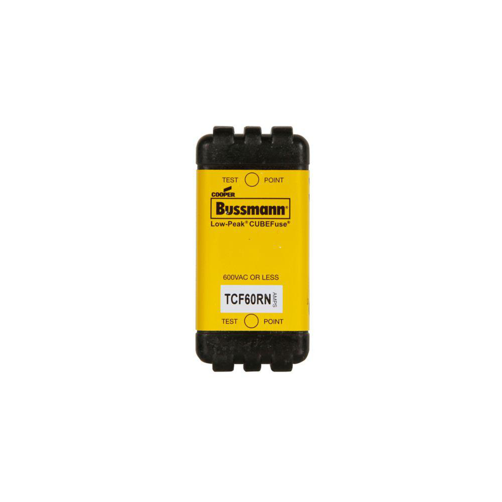 Product image for BUSSMANN TCF60RN FUSE TCF CUBEFUSE 60A 600VAC 300VDC TIME DELAY NON INDICATING