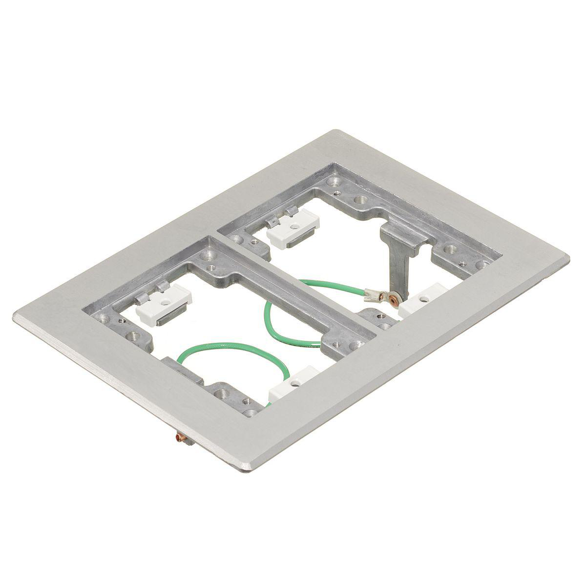 Product image for FLAT FLANGE, 2-G, RECT, ALU, BEVEL EDGE