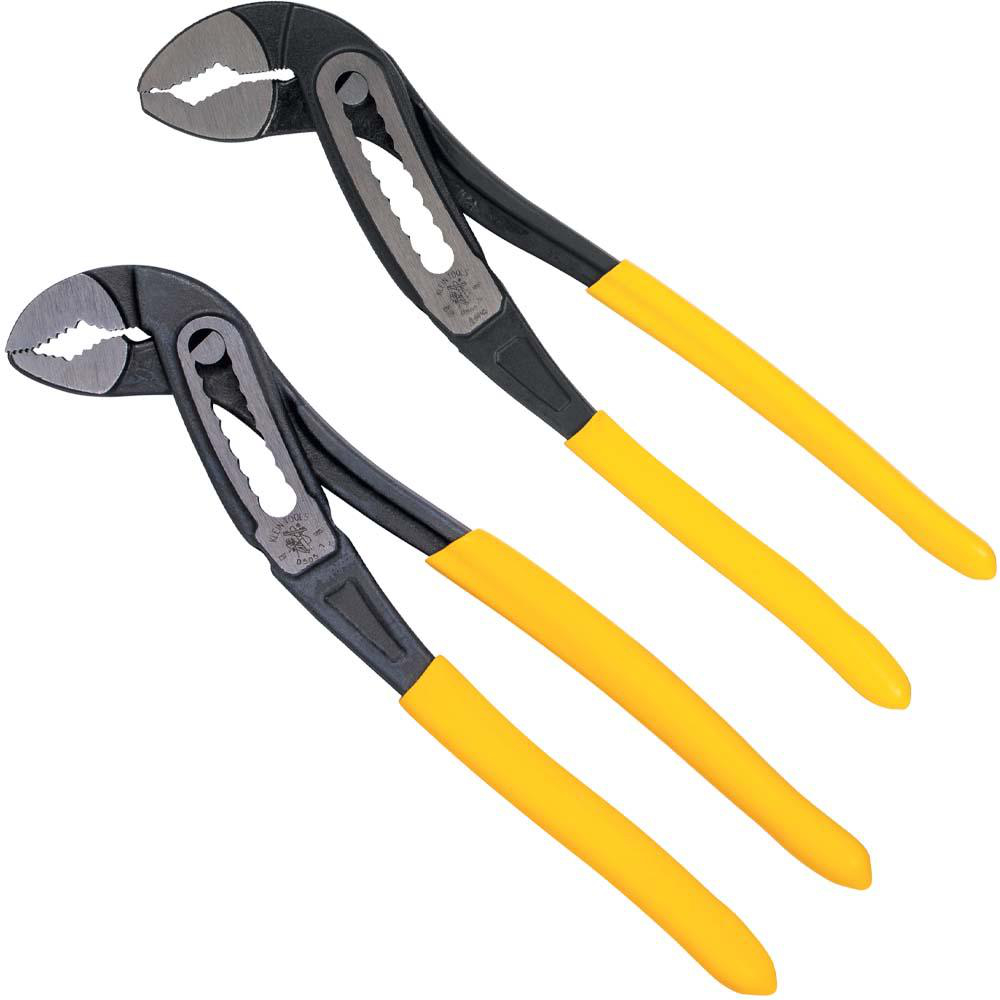 Product image for KLEIN D5052KIT KLAW PUMP PLIERS SET FEATURES THE 7-INCH AND 10-INCH CLASSIC STYLE PUMP PLIER WITH A UNIQUE CURVED JAW THAT PROVIDES MULTIPLE POINTS OF CONTACT