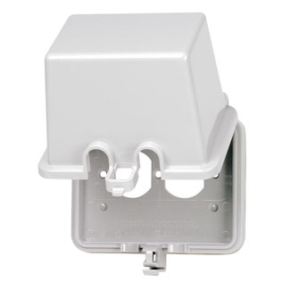 Product image for Wallplate duplex 1G horizontal gray