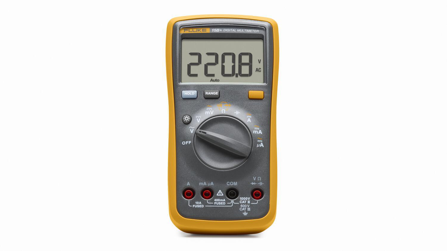 Product image for FLUKE-15B+-R,BASIC DMM, CAT III, RETAIL