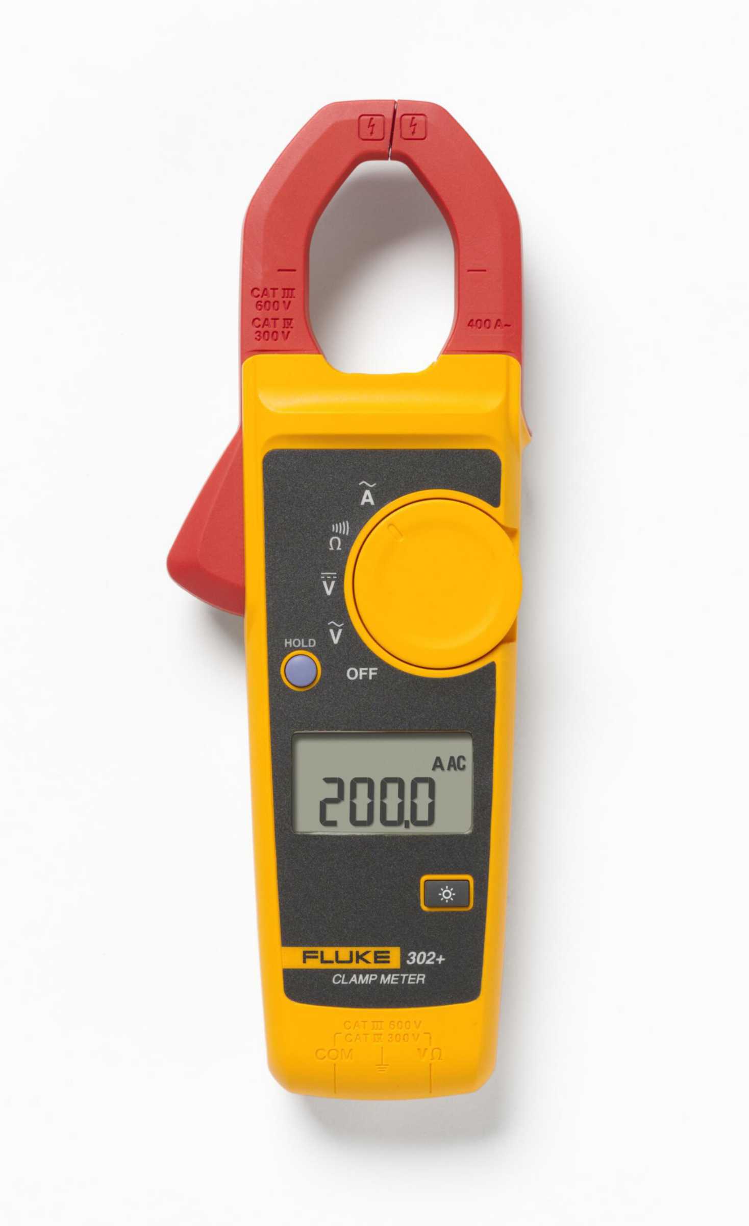Product image for FLUKE 302+ 400A AC TRUE RMS CLAMP METER, RETAIL