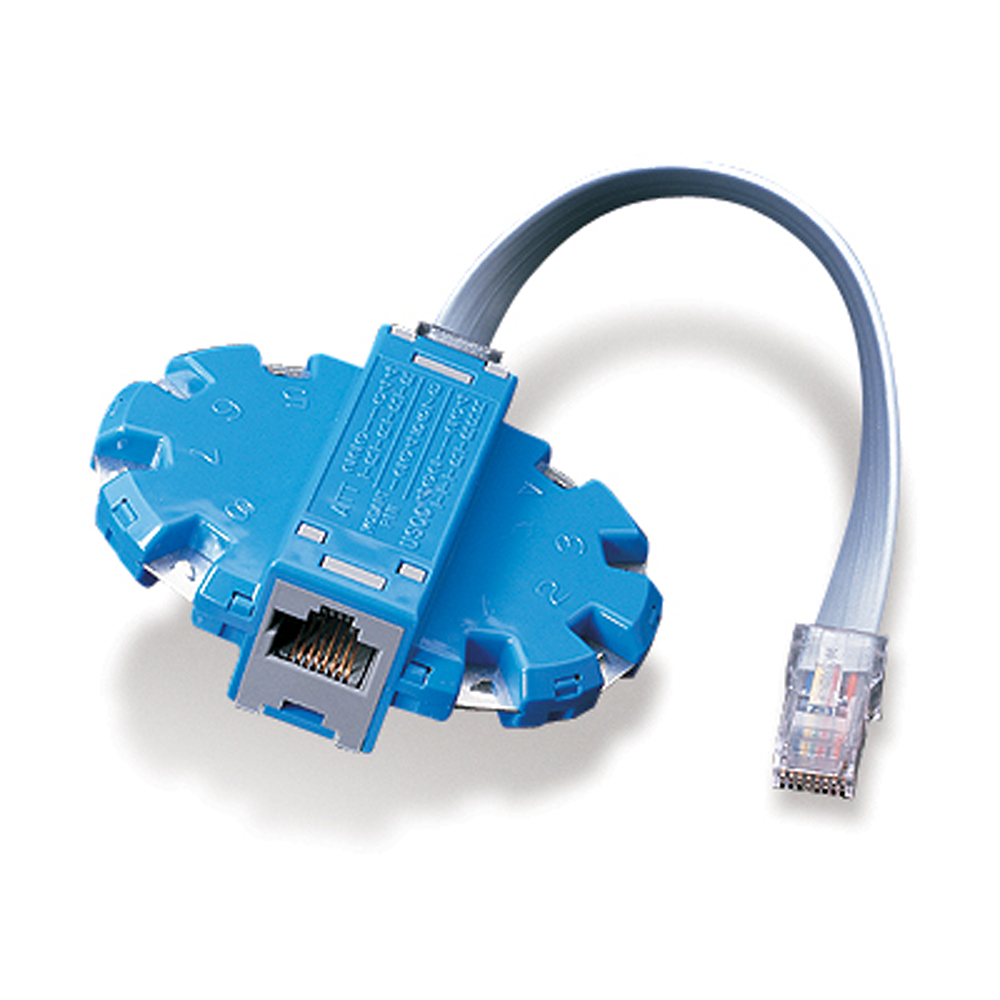 Product image for Adaptor modular 6-contacts to 6-conductor cross connect