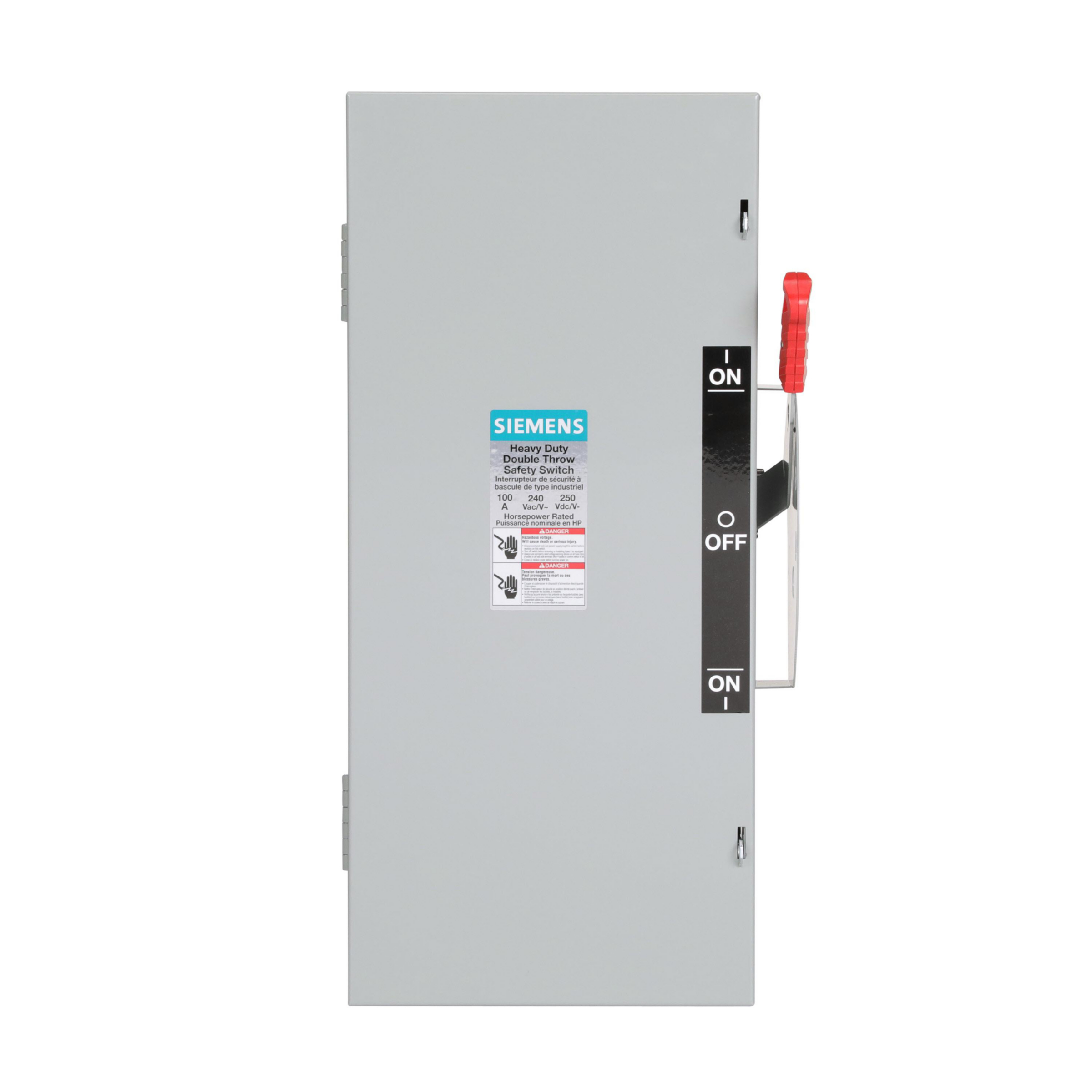 Product image for Safety switch no fuse DT 3P 100A 240V NEMA1