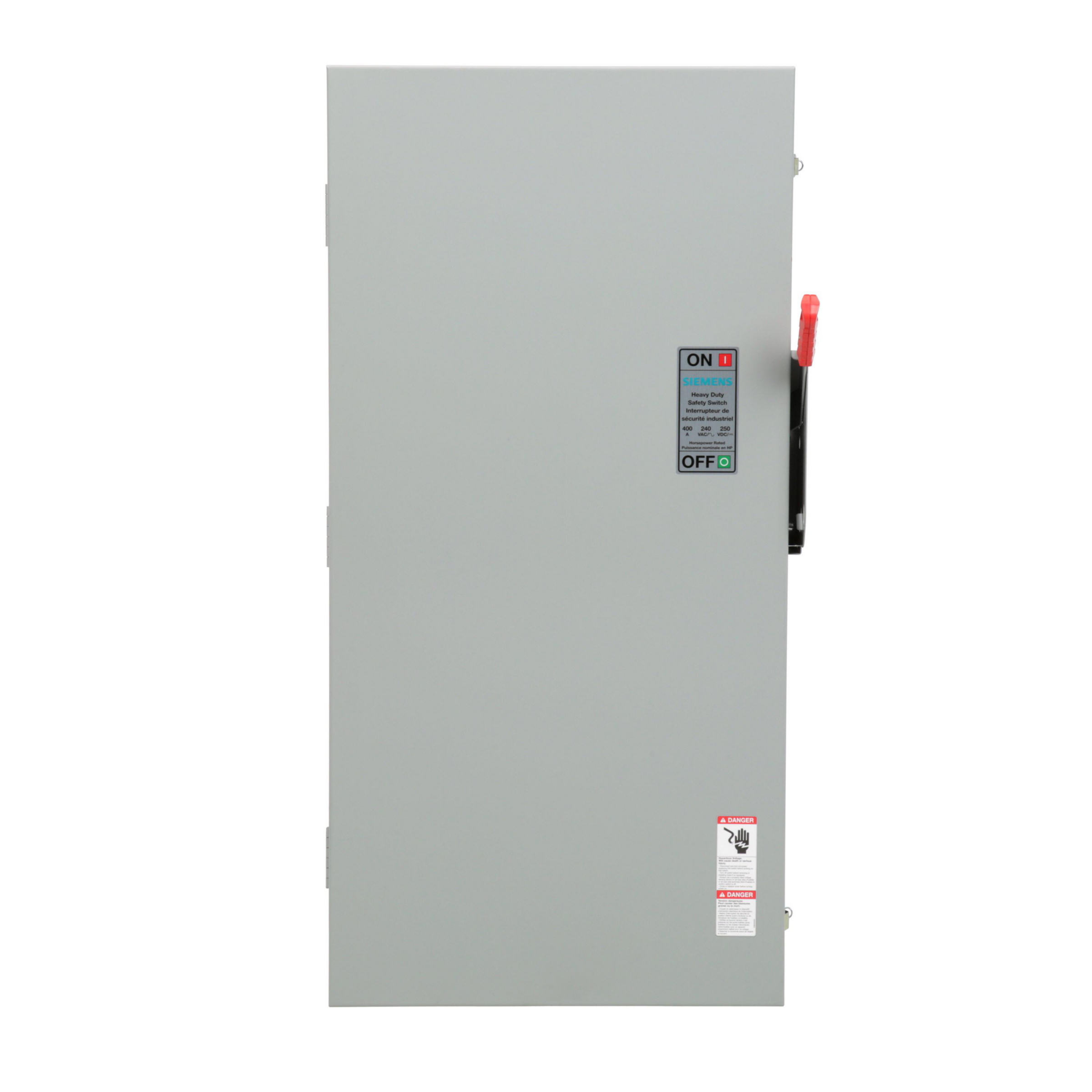 Product image for Switch safety 2-pole 3-wire fusible 400A 240V