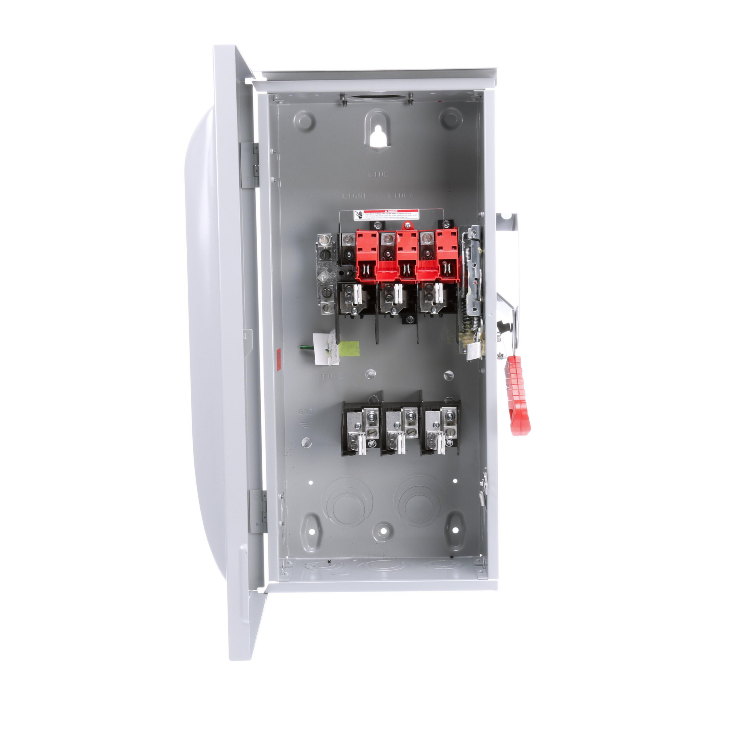 Product image for Safety switch fuse 3P 100A 600V 3fuse+NT NEMA3R