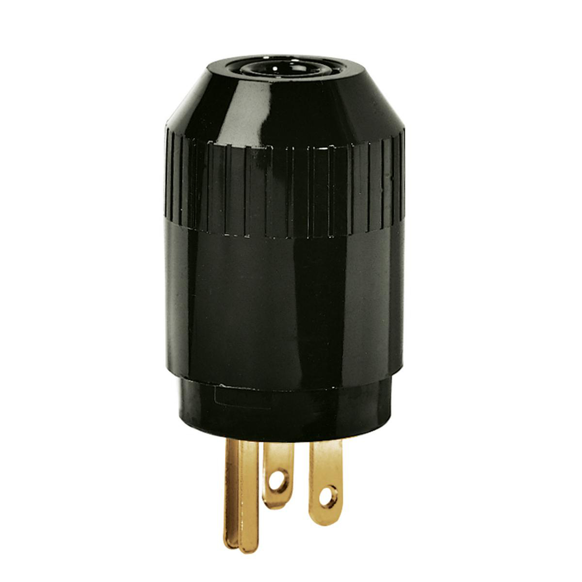 Product image for PLUG, INT GRD, 15A 125V, 5-15P, BK