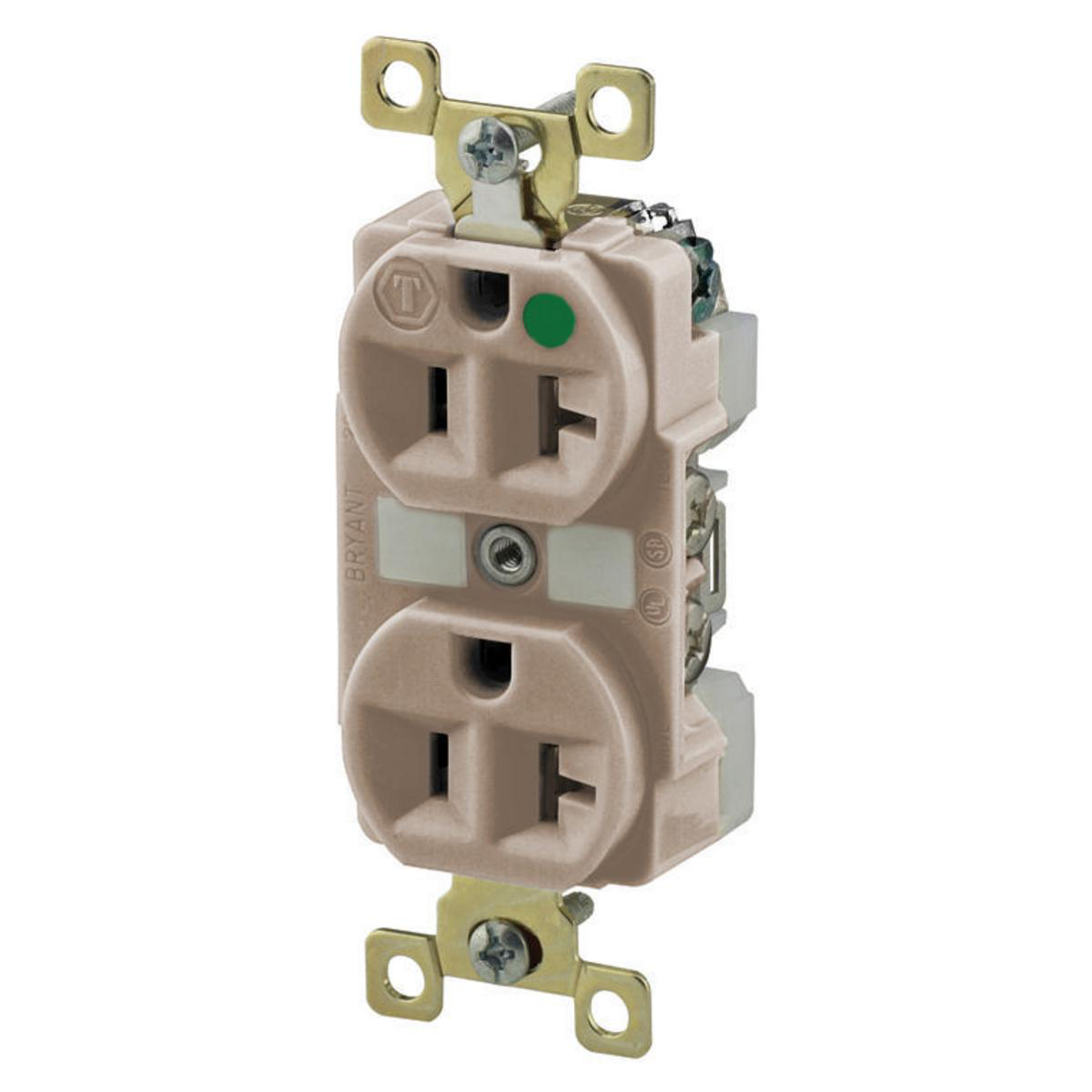 Product image for DUP RCPT, TAMP-RES, 20A 125V, 5-2 (MS90)