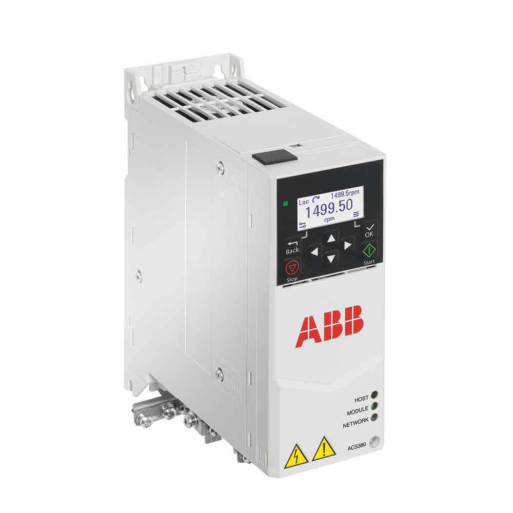 Product image for ACS380 AC DRV, 3P 240V IN, 1.5HP, 6.9A, TYPE OPEN