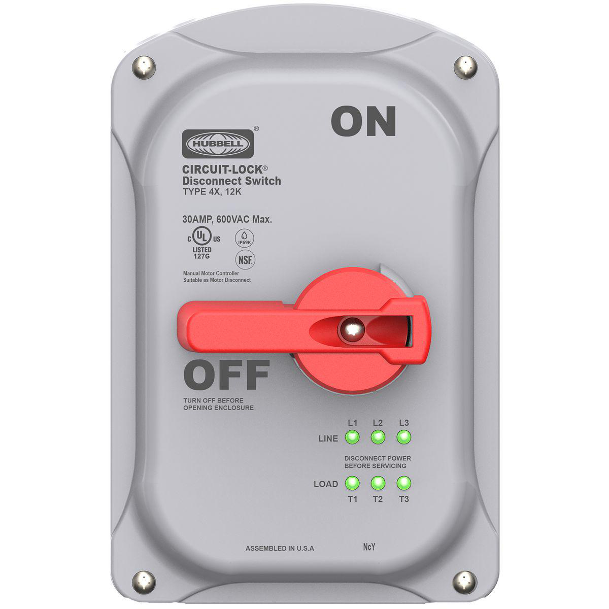 Product image for HUB HBLDS30RCP COVER REPLACEMENT FOR SLOPED DISCONNECT SWITCH HBLDS30P 30A NEMA 4X LED LIGHTS
