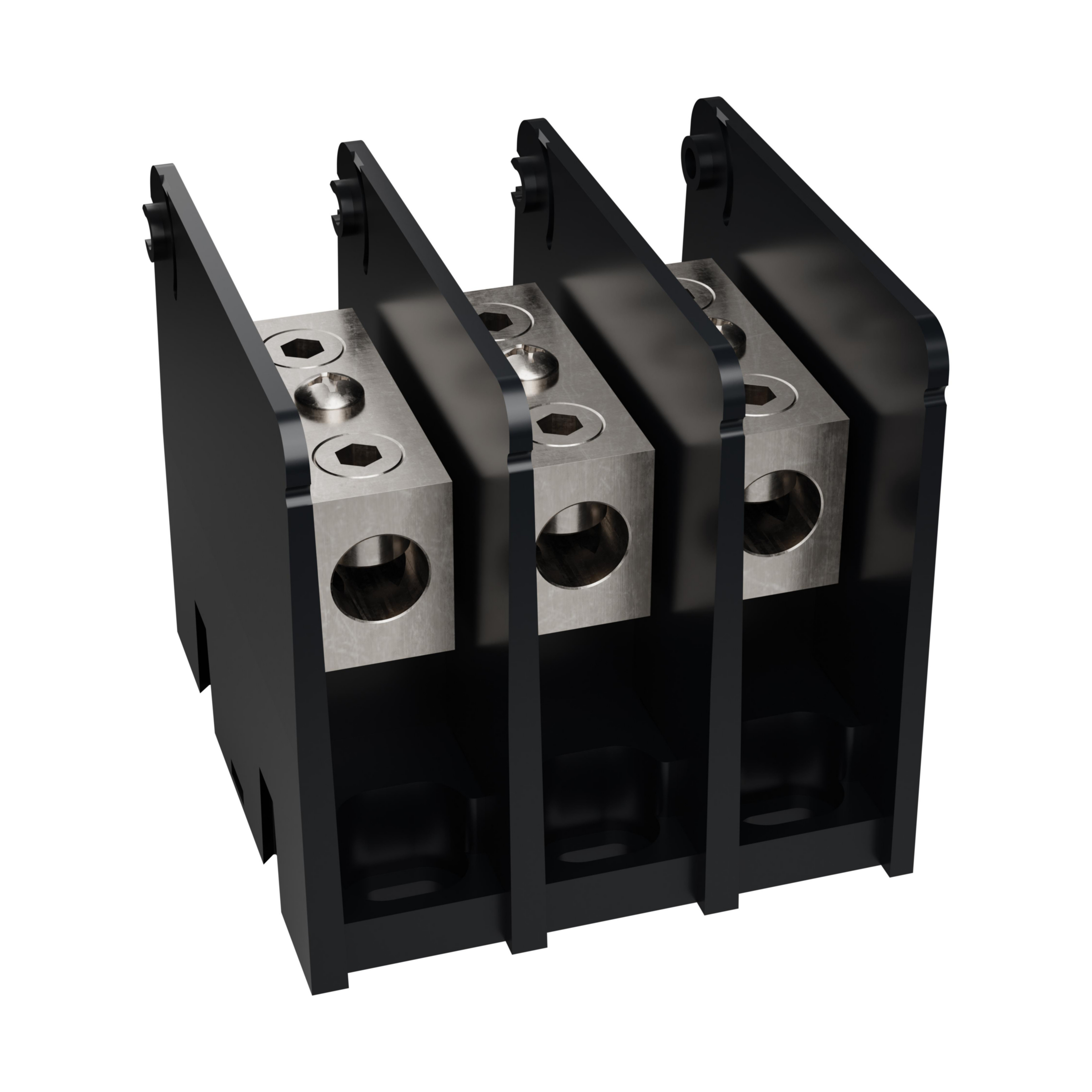 Product image for MERSEN MPDB63153 POWERBLOCK DISTRIBUTION MINIATURE ALUMINUM 3-POLE