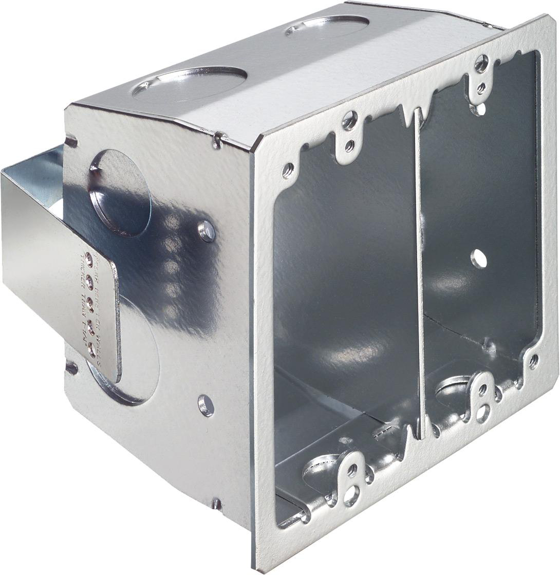 Product image for Box 4x4 2-gang steel plated
