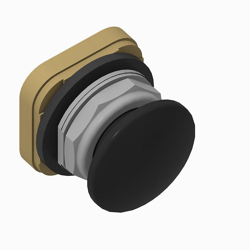 Product image for Pushbutton 1NO-1NC mushroom head black