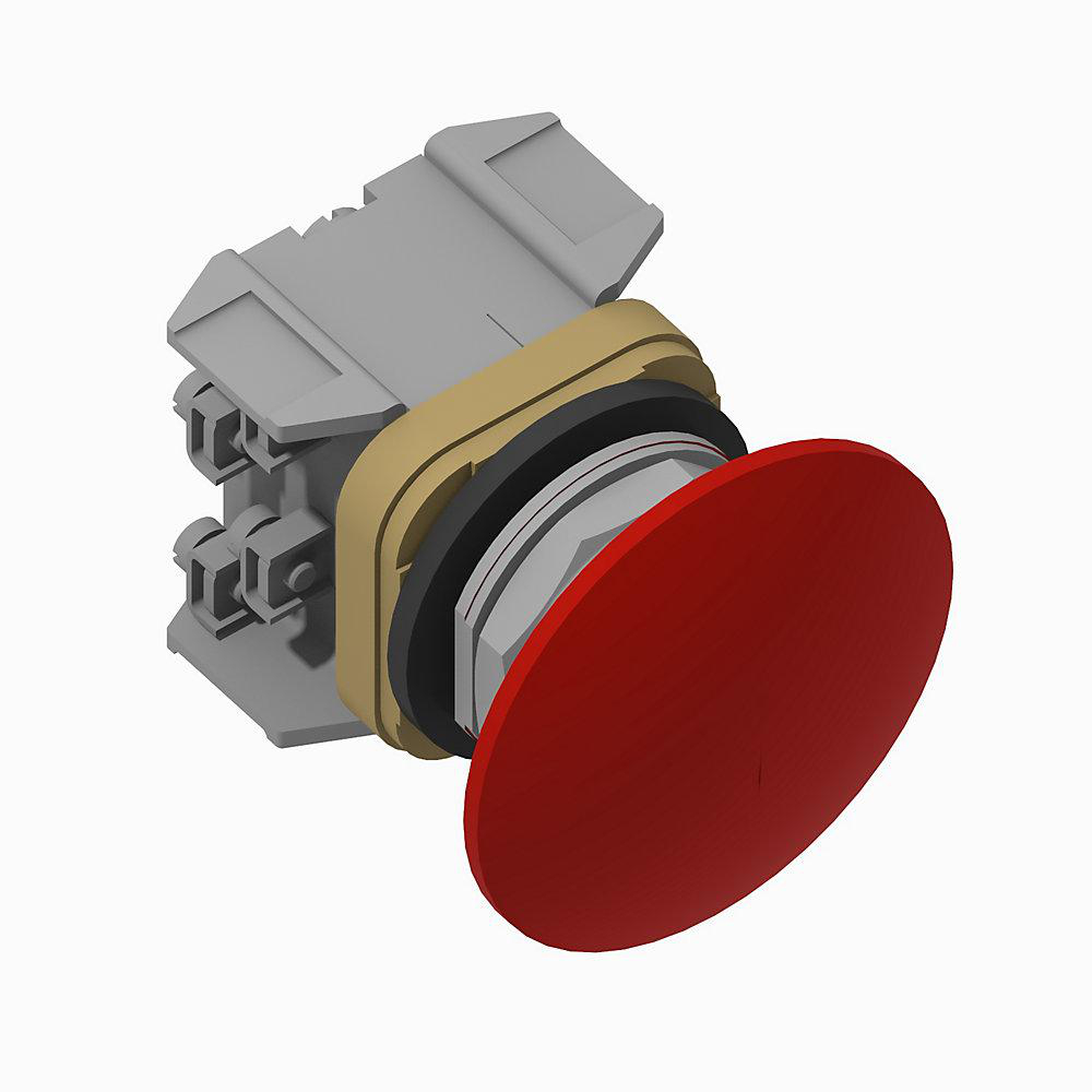 Product image for Pushbutton jumbo mushroom head red