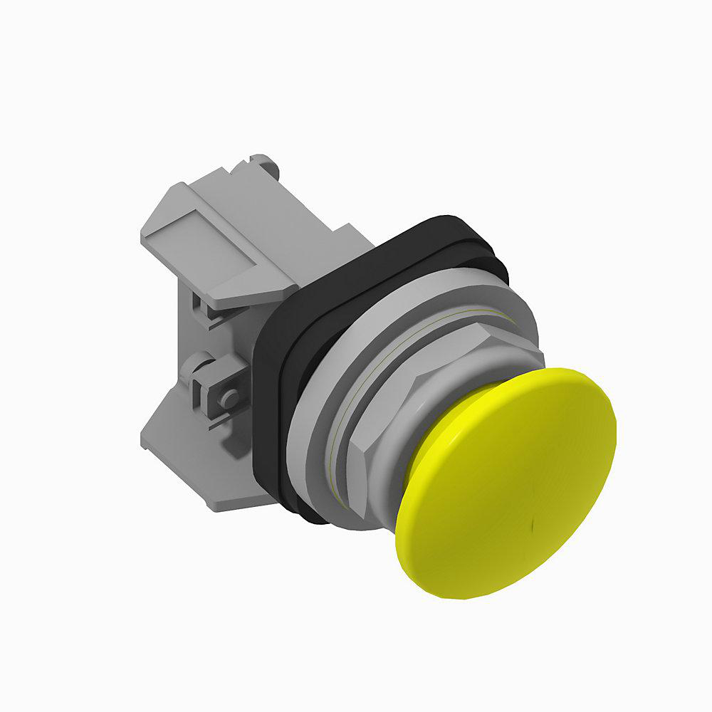 Product image for Pushbutton 1NCLB mushroom head yellow