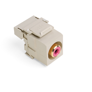 Product image for Connector RCA 110-style red barrel ivory