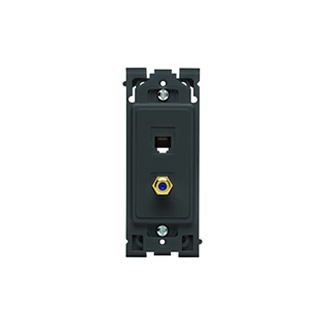 Product image for Insert Renu 2port phone/TV onyx black quickport