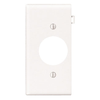 Product image for Wall plate 1G end panel 1.406in hole nylon white