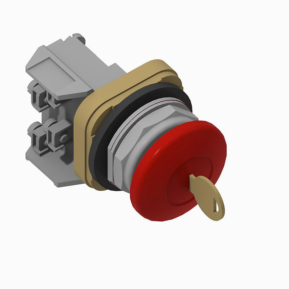Product image for Pushbutton cylinder lock-IN 2NC dead bolt A mushroom head E109-key red