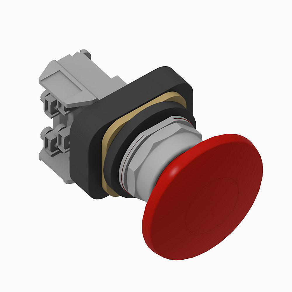 Product image for Operator pushbutton 1NO-1NCLB jumbo mushroom head red