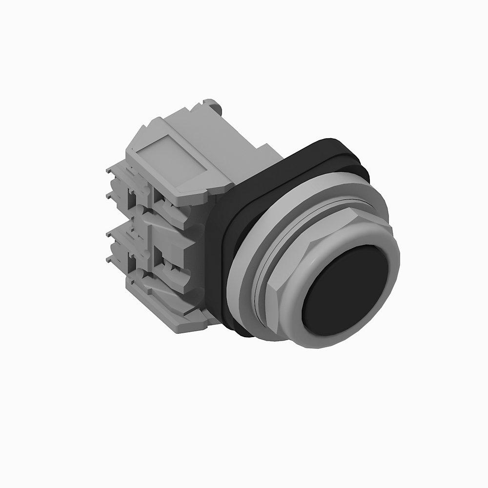 Product image for Pushbutton 2NC flush head black