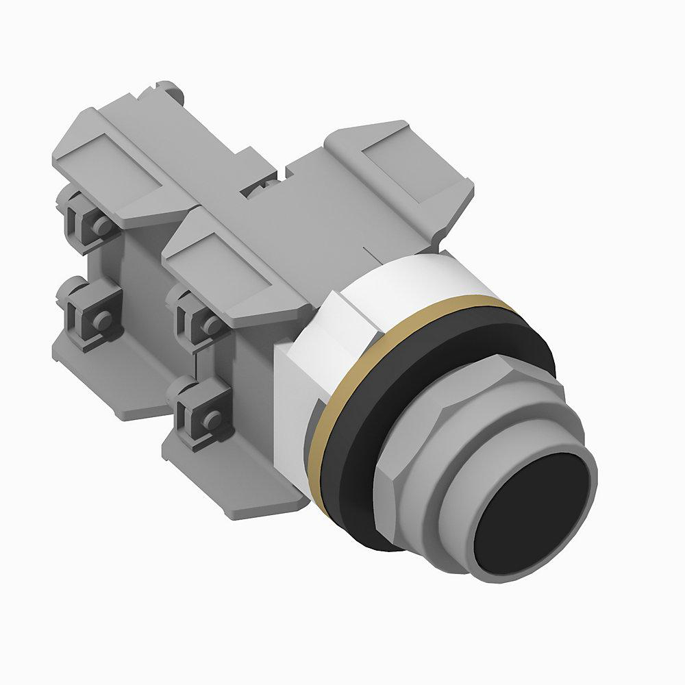 Product image for Push button 1NO & I/O sinking E-blocks black cap
