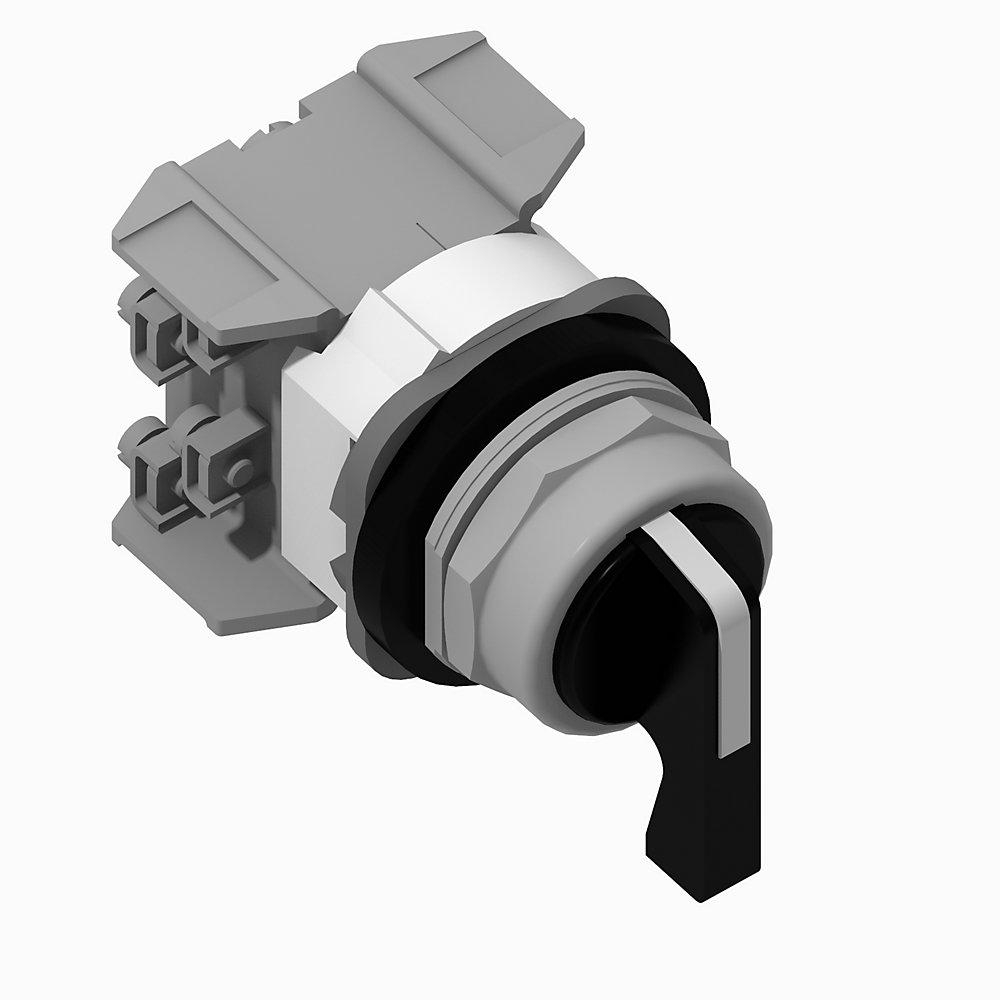 Product image for Switch selector 2NO-2NC standard position 1 to 2 knob lever G-cam