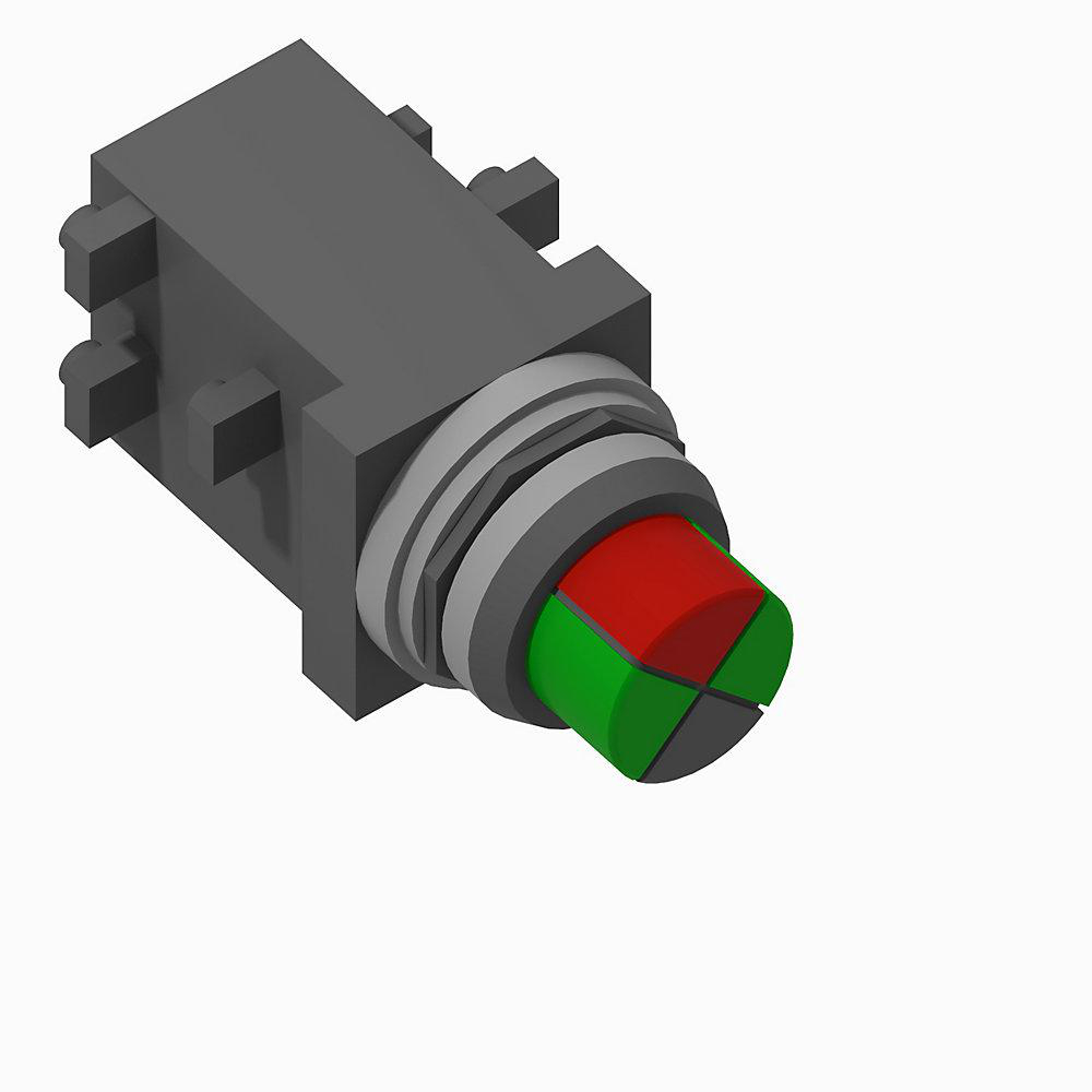 Product image for Light pilot cluster LED 3-unit 24VAC/DC 1-red & 2-green
